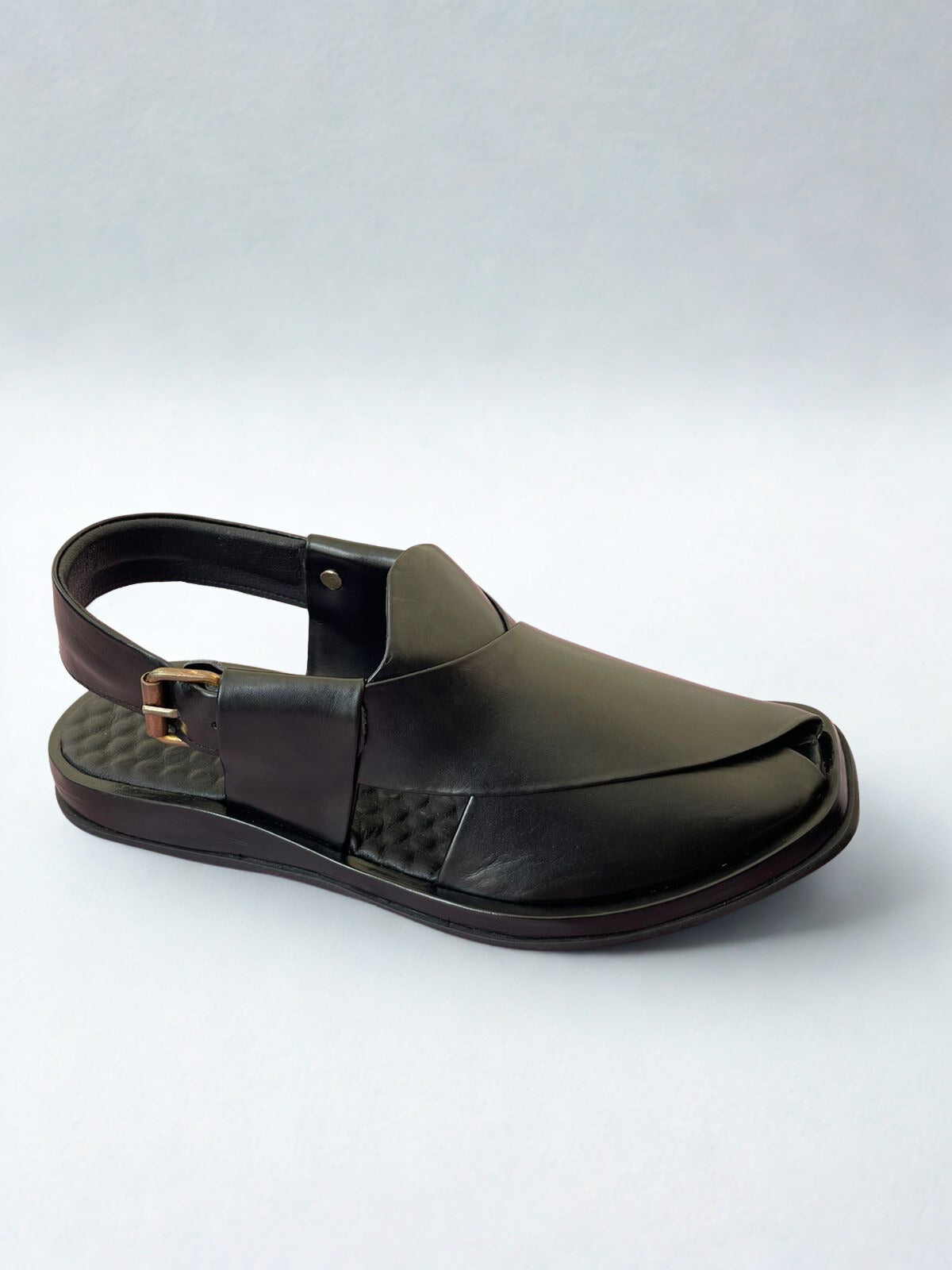 Round Shape Medicated Chappal (BLACK)