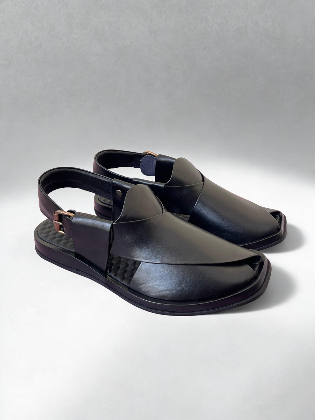 Round Shape Medicated Chappal (BLACK)