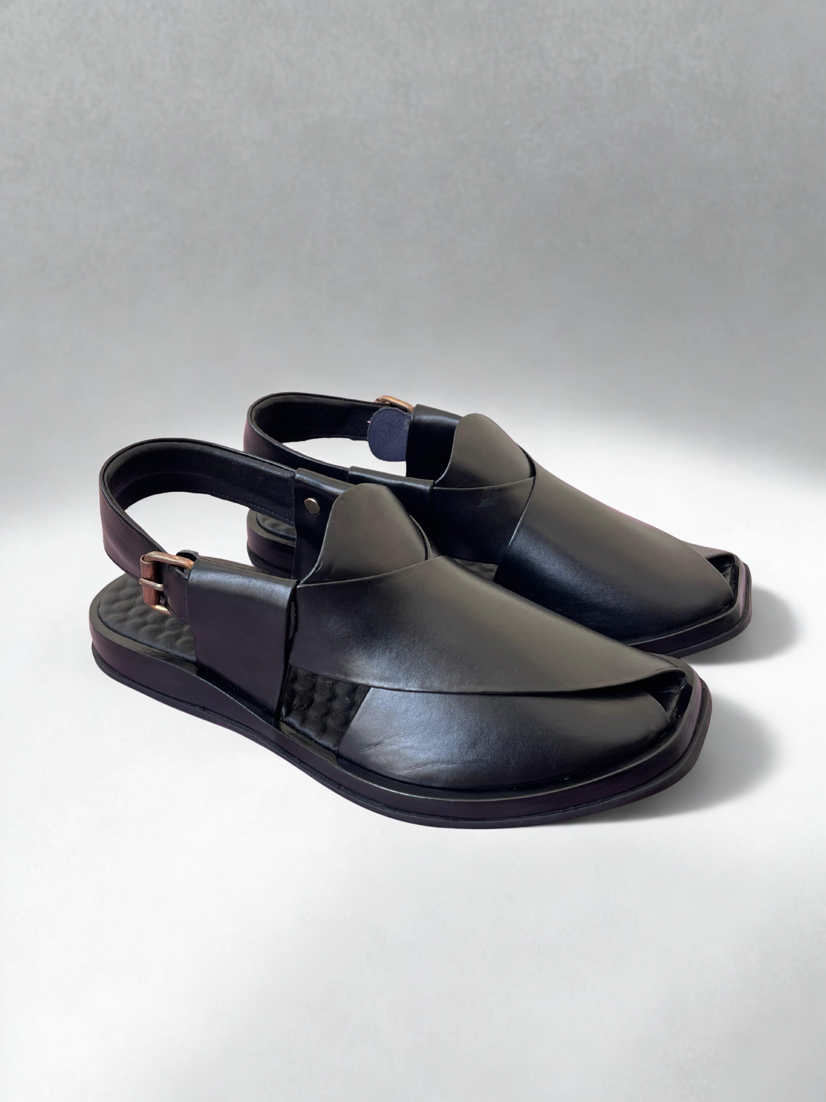 Round Shape Medicated Chappal (BLACK)